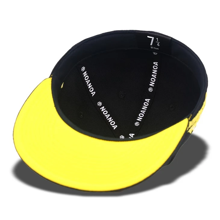 Sunset Mountains Embroidery Pattern Fitted Cap