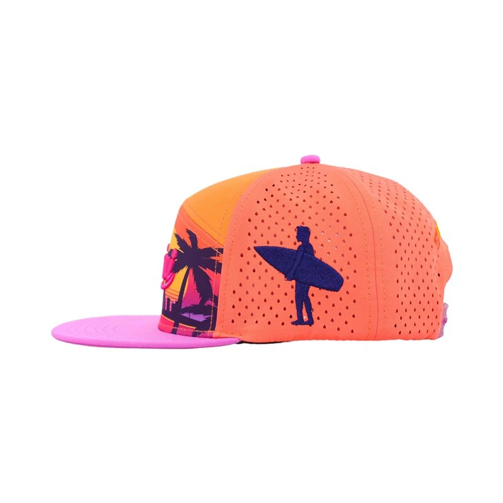 Men's 6 Panels Beach Snapback Waterproof Hat With Miami Logo